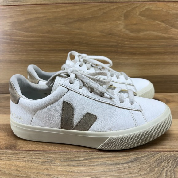 Veja Shoes - VEJA Camo White Low Top Sneakers Womens 7 EU 38 Walking Casual Shoes